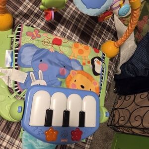 Fisher-Price Blue and Green Baby Piano Gym
